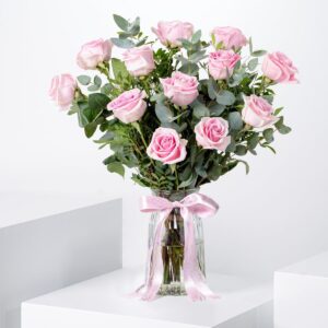 Pink Roses Vase