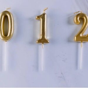 Gold Number Cake Candles