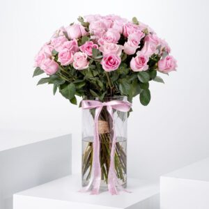 Pink Roses Vase