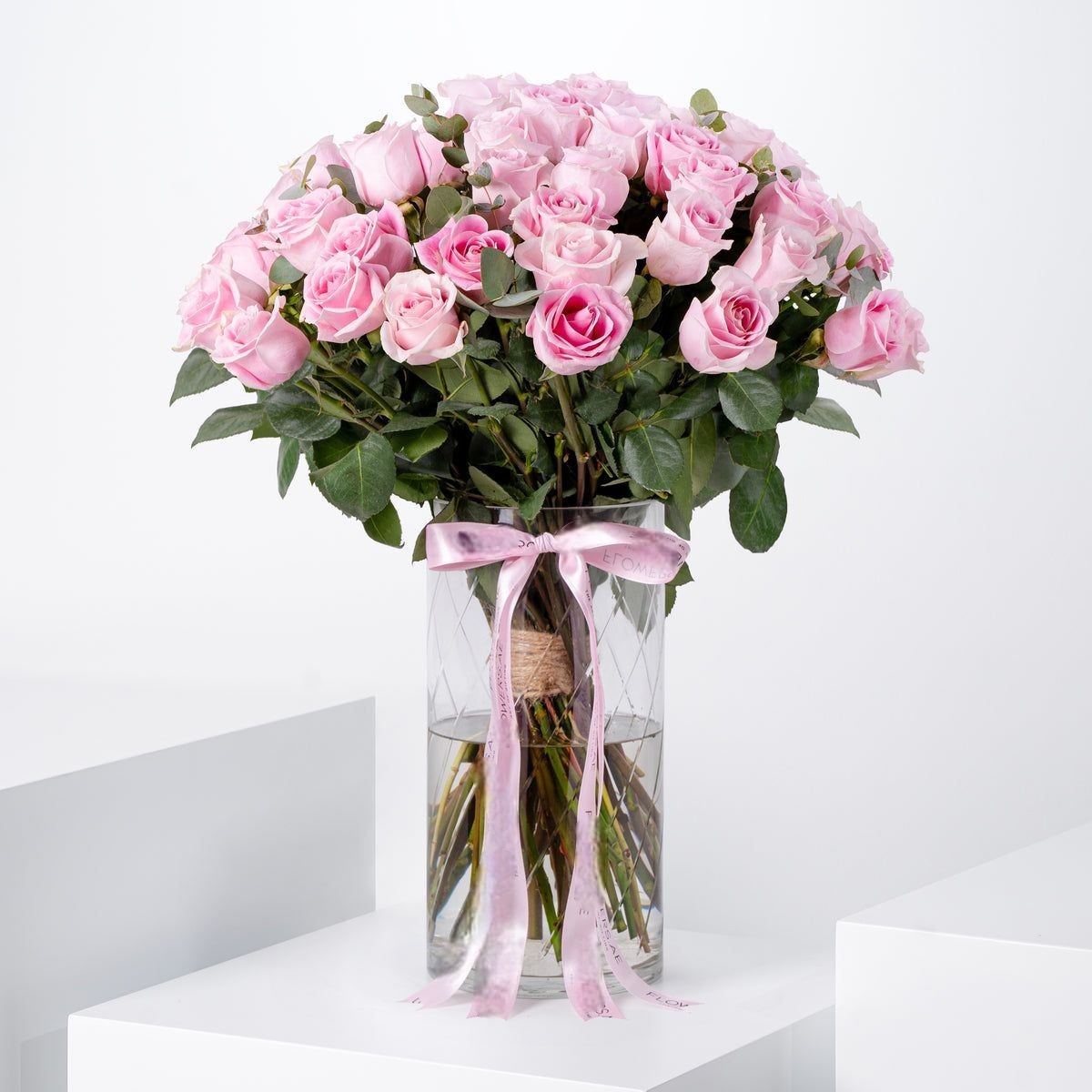 Pink Roses Vase