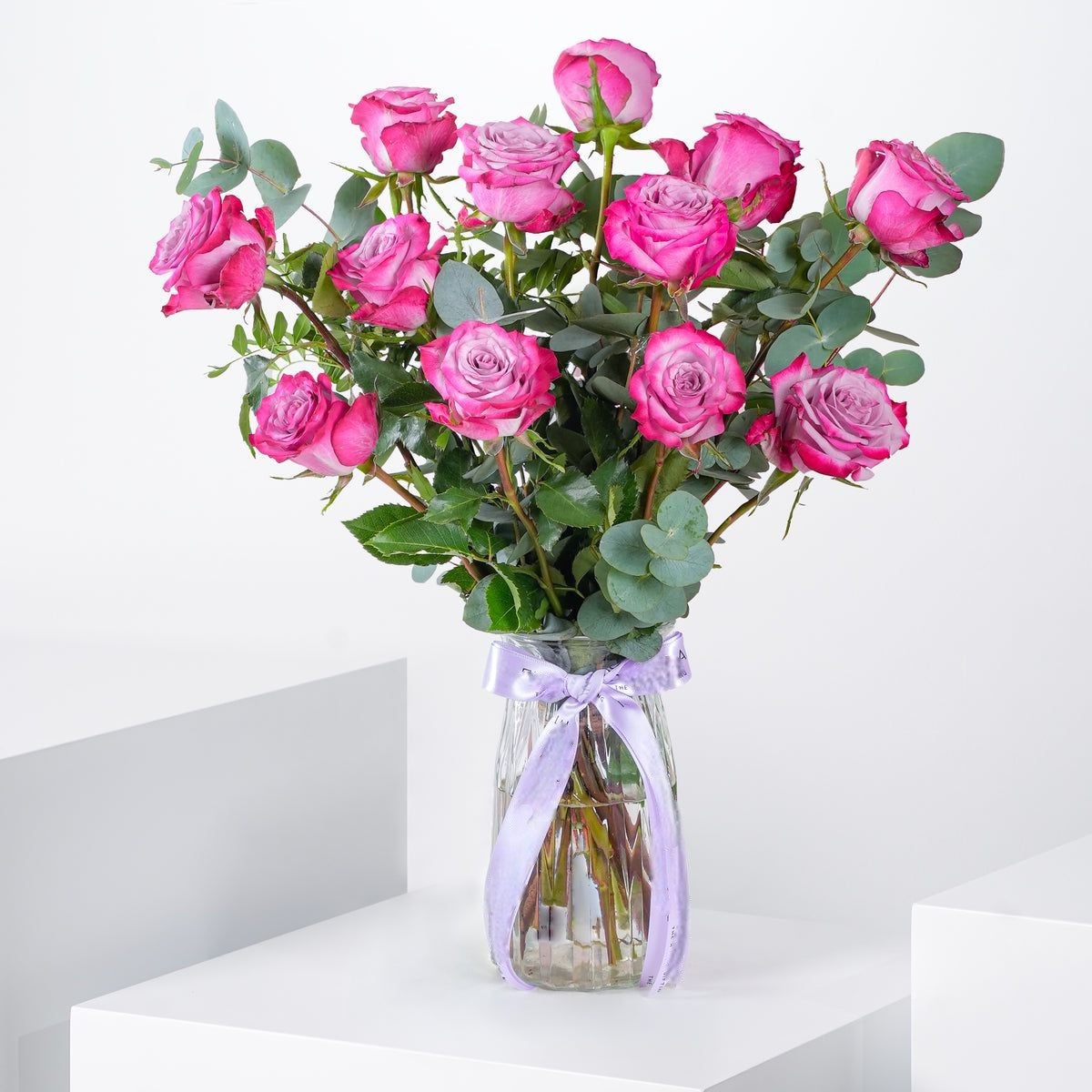 Purple Roses Vase
