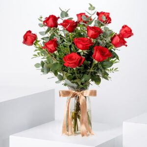 Red Roses Vase