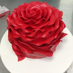 Red Flower Cake